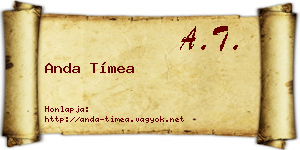 Anda Tímea névjegykártya